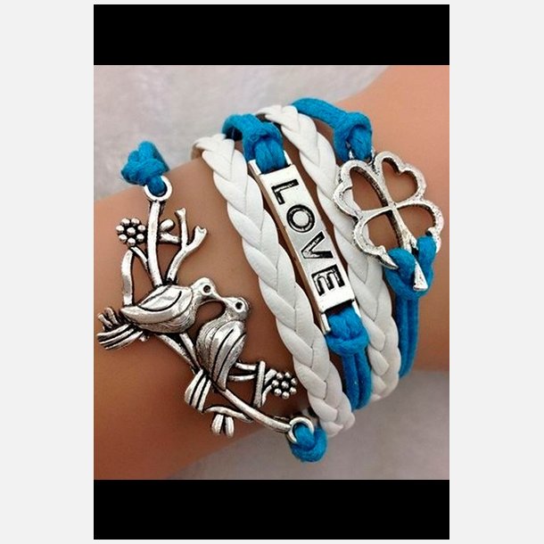 Armbnd -  Blue LoveBirds