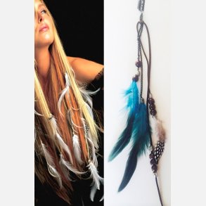 Fjer p Clips - Turkis