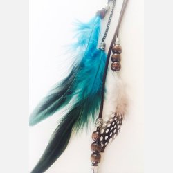 Fjer p Clips - Turkis