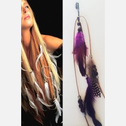 Fjer p� Clips - Lilla