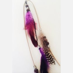 Fjer p� Clips - Lilla