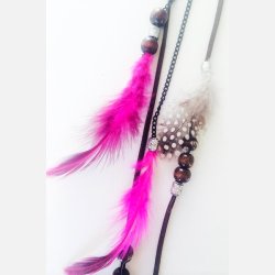 Fjer p Clips - Lyserd