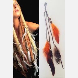 Fjer p Clips - Orange