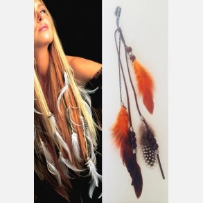 Fjer p Clips - Orange