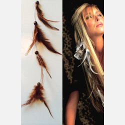 Fjer p spnde Lys brun