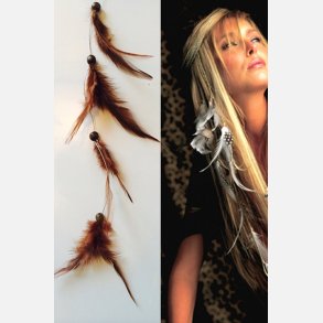 Fjer p spnde Lys brun